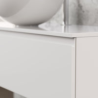 Inda - Mobile bagno L.60 con lavabo in appoggio / Bianco lucido 2 cassetti - Rubino