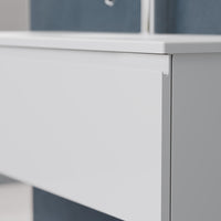 Inda - Mobile bagno L.100 con lavabo opaco / Bianco lucido 2 cassetti - Rubino