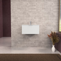 Inda - Mobile bagno L.60 con lavabo opaco / Bianco opaco 1 cassetto - Topazio
