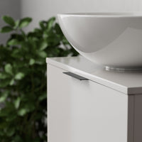 Inda - Mobile bagno L.100 con lavabo in appoggio / Bianco lucido 1 cassetto - Topazio