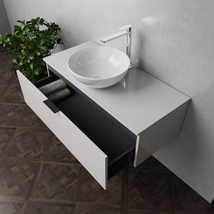 Inda - Mobile bagno L.100 con lavabo in appoggio / Bianco lucido 1 cassetto - Topazio