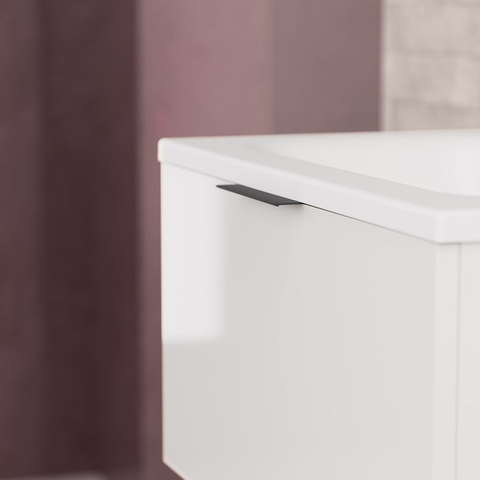 Inda - Mobile bagno L.60 con lavabo opaco / Bianco lucido 2 cassetti - Topazio