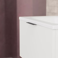 Inda - Mobile bagno L.100 con lavabo opaco / Bianco opaco 2 cassetti - Topazio