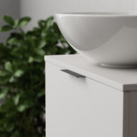 Inda - Mobile bagno L.100 con lavabo in appoggio / Bianco opaco 2 cassetti - Topazio