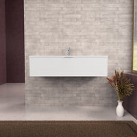Inda - Mobile bagno L.120 con lavabo opaco / Bianco opaco 1 cassetto - Topazio