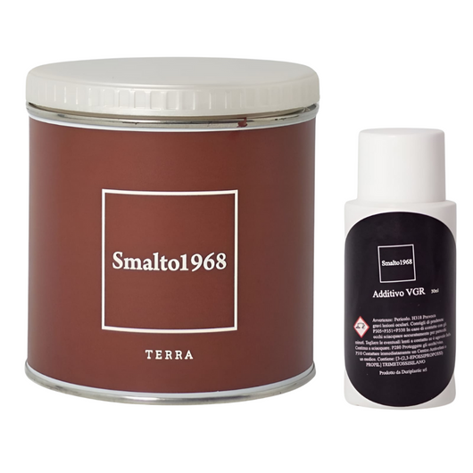 Smalto1968 base acqua vgr piastrelle ceramiche supporti difficili l 0.5 *** colore- terra, confezione 1