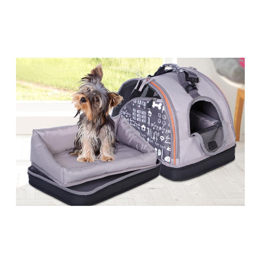 Trasportino per cani e gatti cuccia & borsa 3 in 1 max 6 kg trasformer kalimantan