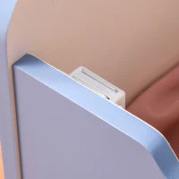 Panca Contenitore Portagiochi 2 in 1 in Legno, Cassapanca con Schienale per Bambini da 3-6 Anni, 60x30x50 cm, Blu