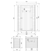 Casetta da Giardino in Legno - A198x144x239cm/2.36m2 - TIMBELA M306A