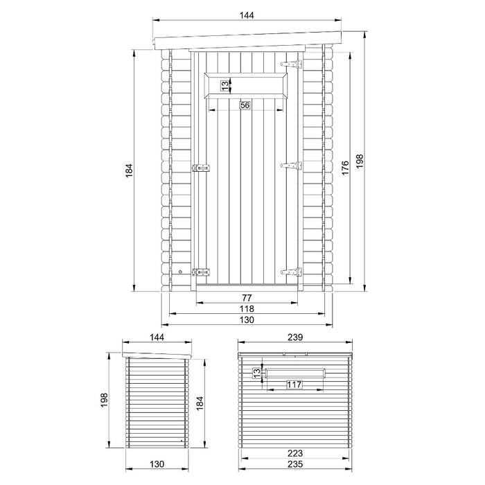 Casetta da Giardino in Legno - A198x144x239cm/2.36m2 - TIMBELA M306A