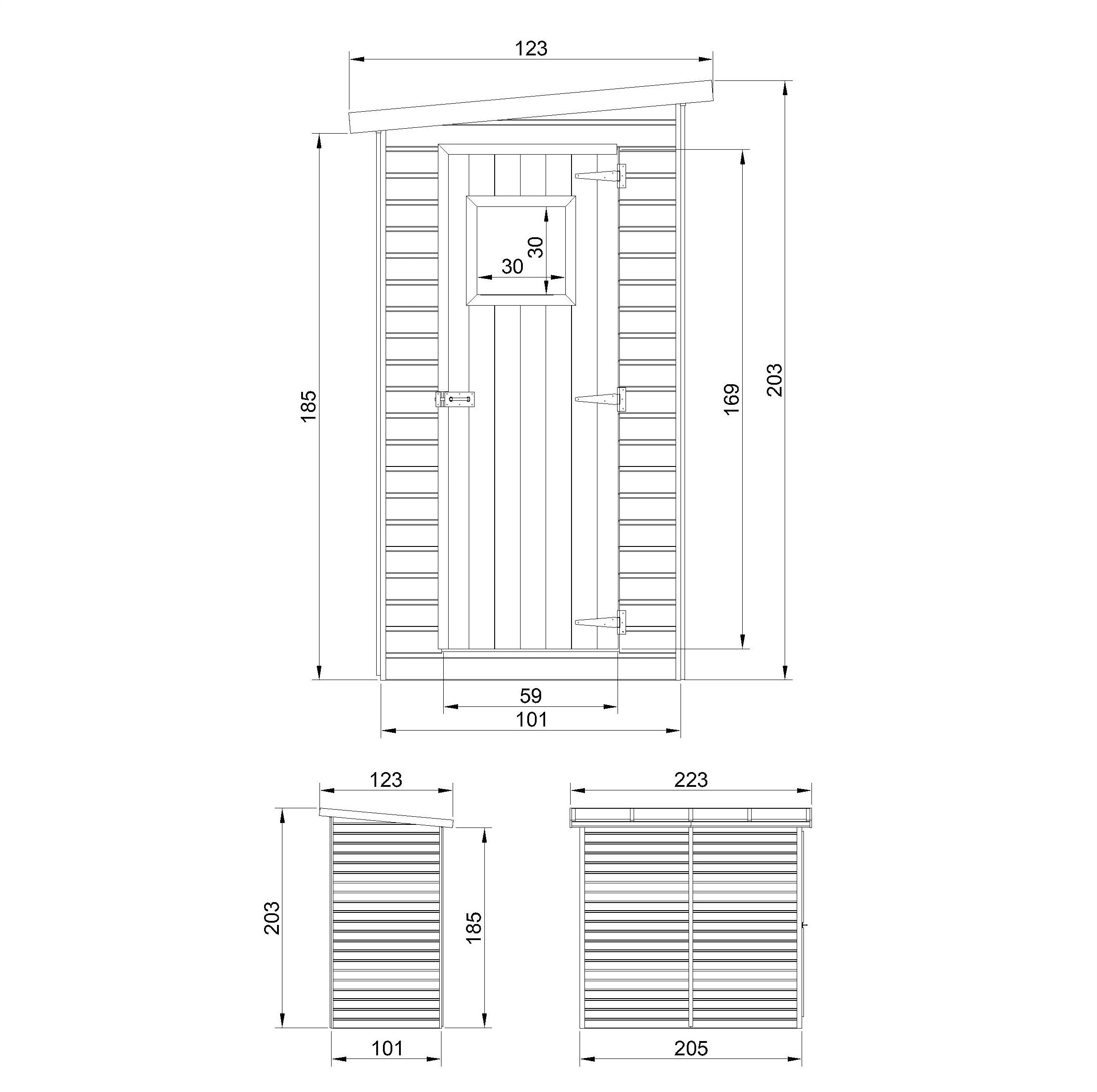 TIMBELA M348A Casetta da Giardino in Legno - 2,1 m2 