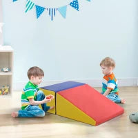 Set 7 Blocchi di Costruzioni Morbide per Bambini in schiuma, 50x50x25 cm, Multicolore