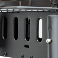 Barbecue a Carbonella con 2 Griglie e Cestini Laterali, 94x39x70cm, Nero