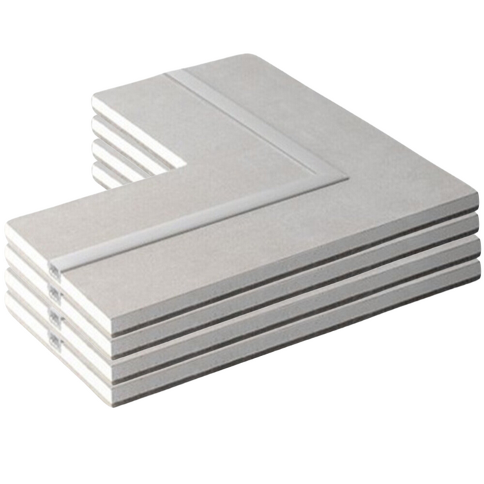 Semilavorato cartongesso fibra alluminio luce led angolo 14,5x29x29 cm 4 pezzi