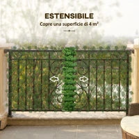 Siepe Artificiale 200x100 cm in Seta e Plastica PE, Siepe Finta di Pothos con 495 Foglie, Verde