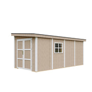 Casetta da giardino di qualità PREMIUM 11,47 mq - H231x248x530 cm - Senza pavimento e parete laterale - Timbela M940B-TERRA BROWN
