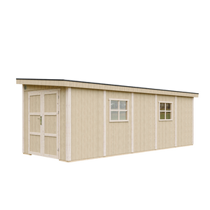 Casetta da giardino di qualità PREMIUM 14,3 mq - H231x248x648 cm - Senza pavimento e parete laterale - Timbela M941B-REDWOOD RED