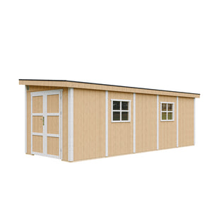 Casetta da giardino di qualità PREMIUM 14,3 mq - H231x248x648 cm - Senza pavimento e parete laterale - Timbela M941B-HARVEST HONEY