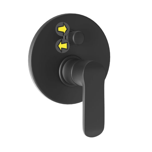 Miscelatore doccia parete puma incasso con deviatore ottone colore nero opaco *** confezione 1