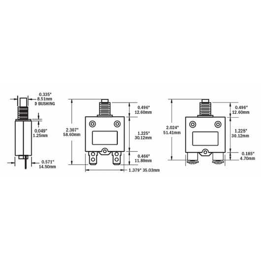 MAGNETOTERMICO A PULSANTE 3A