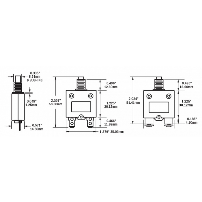 MAGNETOTERMICO A PULSANTE 3A