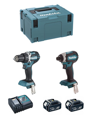 MAKITA Kit DLX2189TJ (DDF484 + DTD153 + 2 x 5,0 Ah + DC18RC + MAKPAC 3)