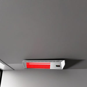 Mpc Malaga 2000w Riscaldatore Elettrico Infrarossi Da 2000w Regolabile Grigio Riscaldante Da Interno a Onda Corta a Ira e Telecomando Design Elegante Griglia a Protezione e Display a Led