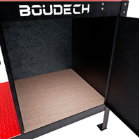 Manny - Banco da Lavoro 120x60 cm con Cassetto 1 Anta e 1 Ripiano in Metallo Nero