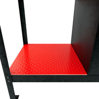 Manny - Banco da Lavoro 120x60 cm con Cassetto 1 Anta e 1 Ripiano in Metallo Nero