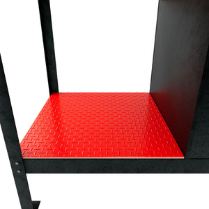 Manny - Banco da Lavoro 120x60 cm con Cassetto 1 Anta e 1 Ripiano in Metallo Nero