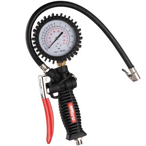 MANOMETRO PISTOLA COMPRESSORE GONFIAGGIO SCONFIAGGIO PER ARIA RUOTE AUTO TG-18