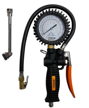 MANOMETRO PISTOLA COMPRESSORE GONFIAGGIO SGONFIAGGIO PER ARIA RUOTE AUTO A830043