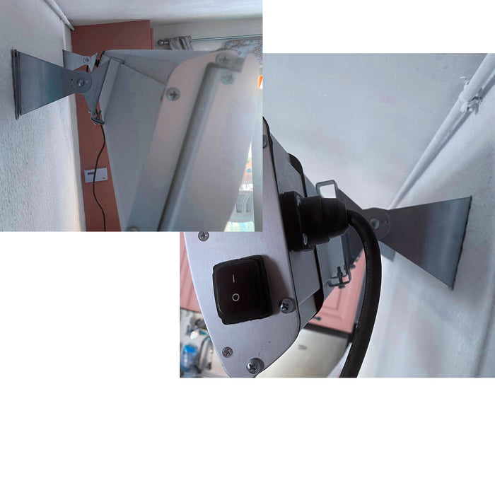 Mpc Marbella 1500w Riscaldatore a Infrarossi In Ceramica Da 1500w Bianco Nessuna Emissione Di Luce Elemento Riscaldante In Lega Di Alluminio Estruso Rivestimento Ceramico Telecomando Ip65