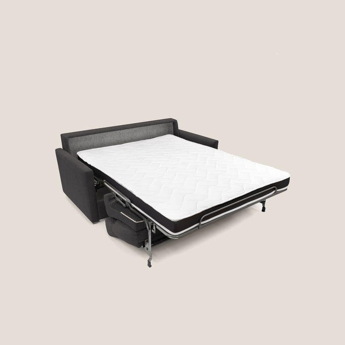 Divano Letto 2 Posti 176x102x97 cm in Tessuto Nero