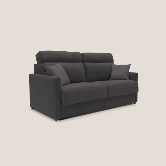 Divano Letto 2 Posti 176x102x97 cm in Tessuto Nero