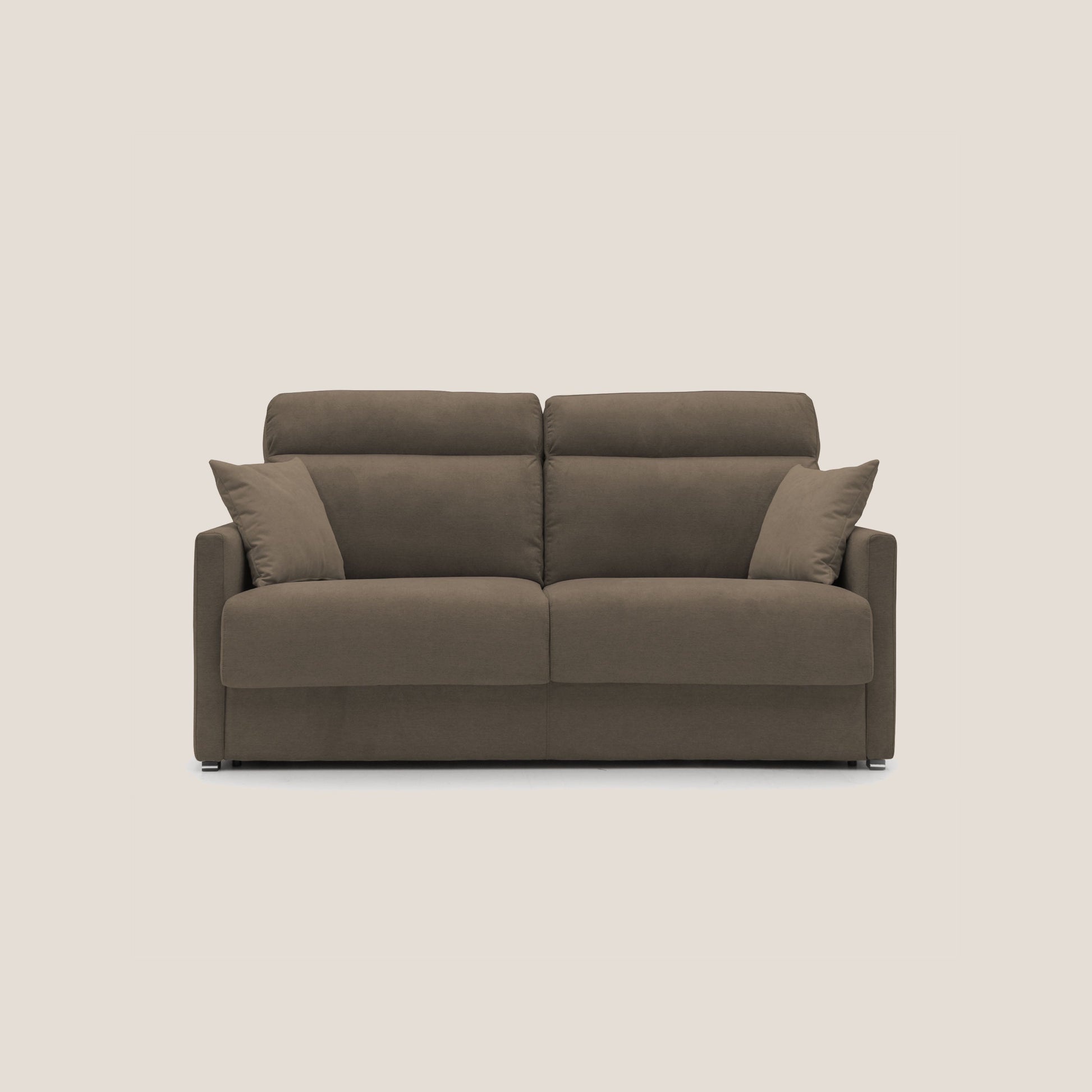 Divano Letto 2 Posti 176x102x97 cm in Tessuto Marrone