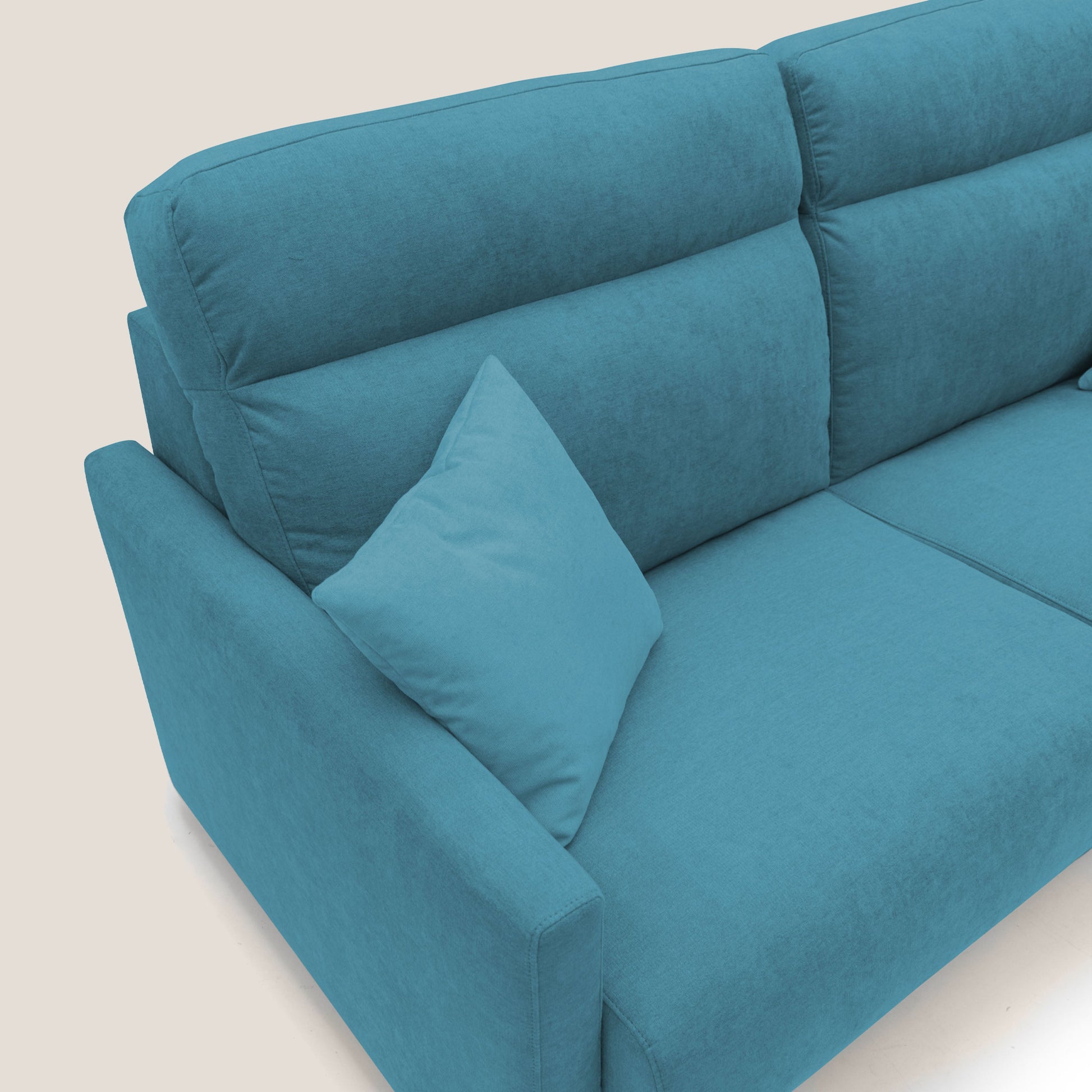 Divano Letto 2 Posti 176x102x97 cm in Tessuto Azzurro