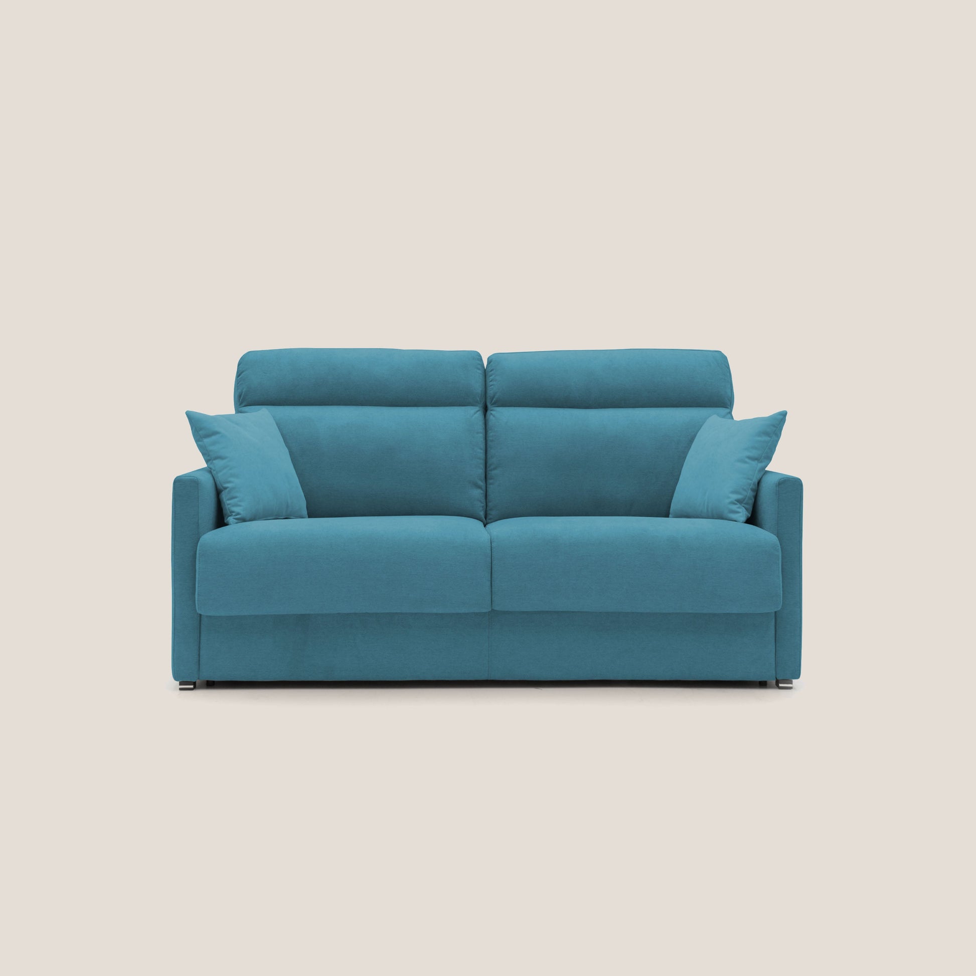 Divano Letto 2 Posti 176x102x97 cm in Tessuto Azzurro