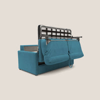 Divano Letto 2 Posti 176x102x97 cm in Tessuto Azzurro