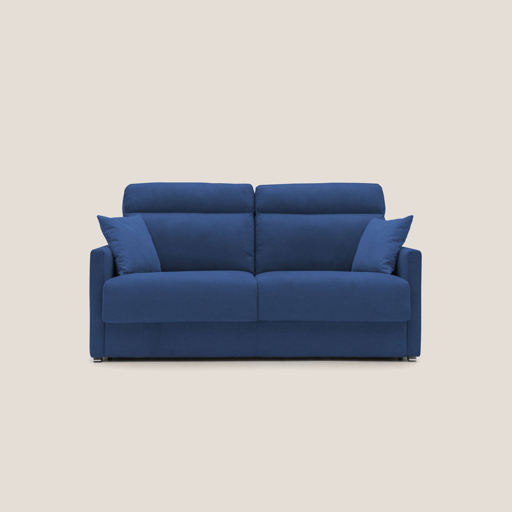Divano Letto 2 Posti 176x102x97 cm in Tessuto Blu