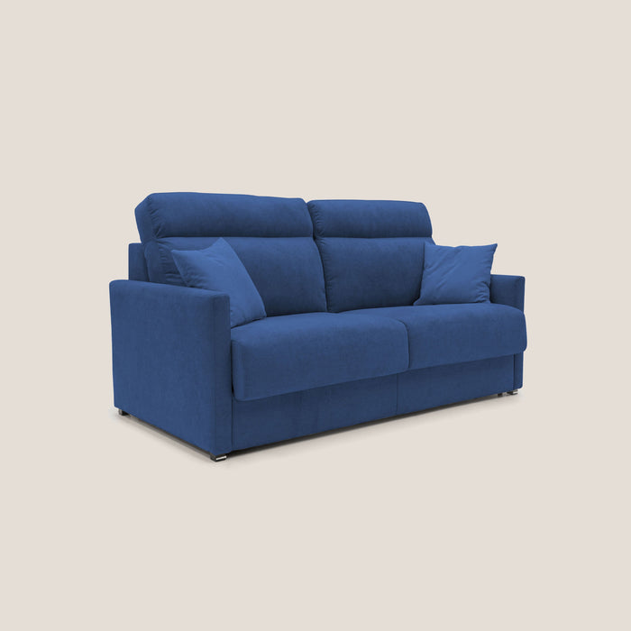 Divano Letto 2 Posti 176x102x97 cm in Tessuto Blu