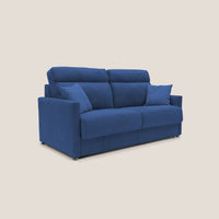 Divano Letto 3 Posti 196x102x97 cm in Tessuto Blu