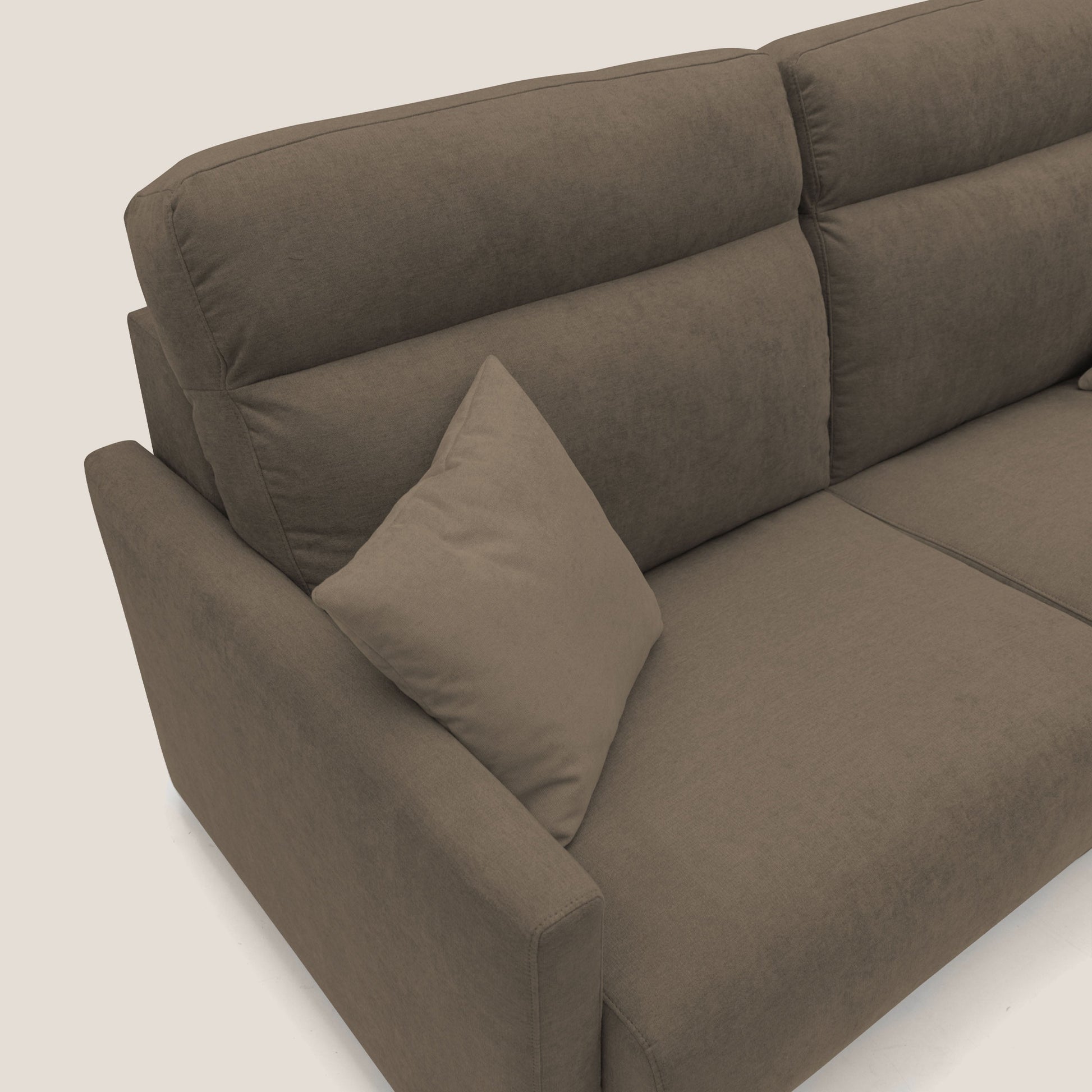 Divano Letto 2 Posti 156x102x97 cm in Tessuto Marrone