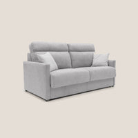 Divano Letto 3 Posti 196x102x97 cm in Tessuto Grigio Chiaro