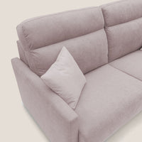 Divano Letto 3 Posti 196x102x97 cm in Tessuto Rosa
