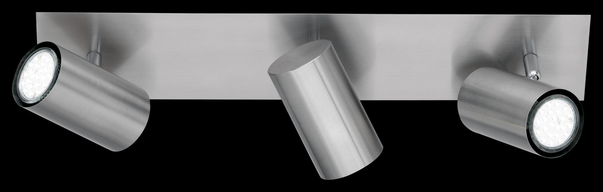 MARLEY BARRA 3 SPOTS CILINDRI COLORE  NICHEL OPACO CM48 3 LUCI ATTACCO GU10