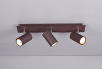 MARLEY BARRA 3 SPOTS CILINDRI  RUGGINE CM48 3 LUCI ATTACCO GU10