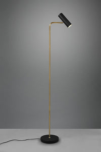 MARLEY PIANTANA SPOT CILINDRO OTTONE SATINATO + NERO H. 151CM 1 LUCE ATTACCO GU10