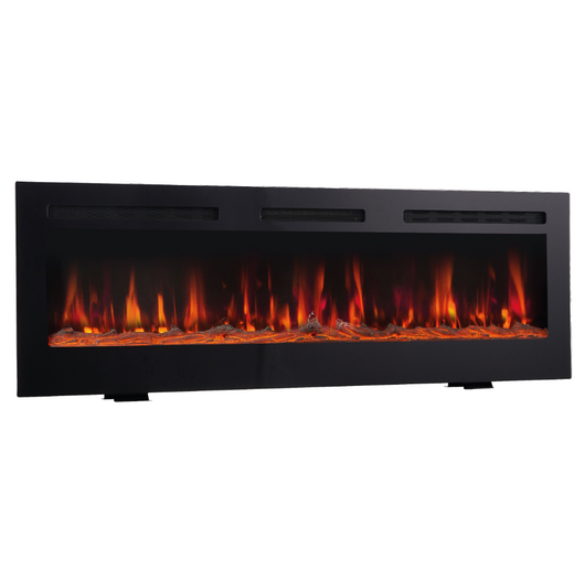 Camino elettrico MARLON - Caminetto elettrico 3-in-1 con riscaldamento, effetto fiamma 3D, 12 colori di fiamma, telecomando - 50 pollici