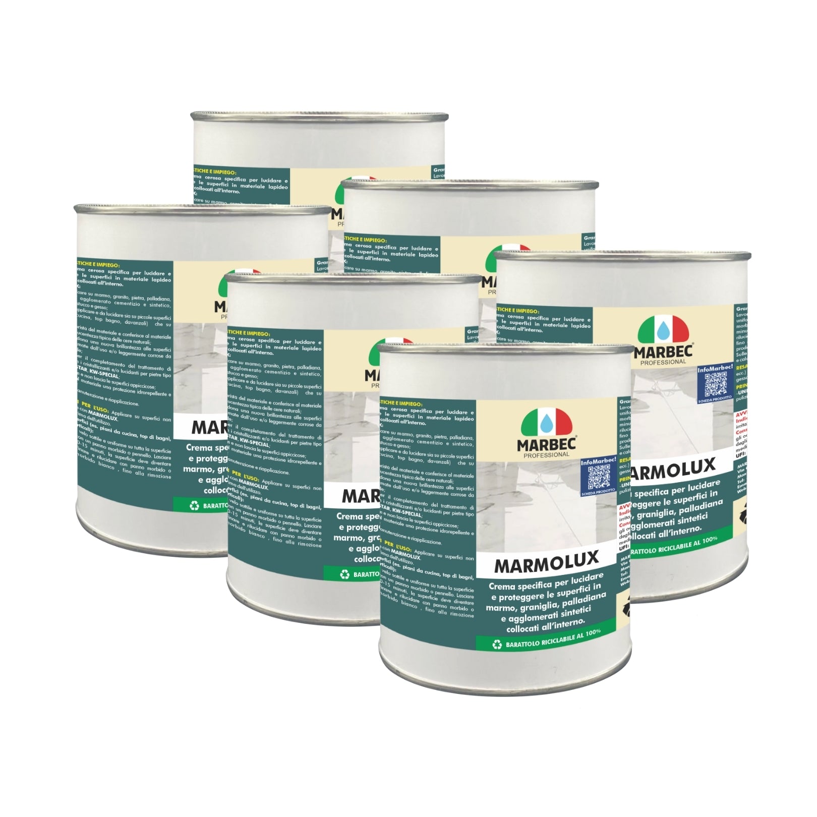 Crema lucidante per marmo MARMOLUX   1KGx6Pz